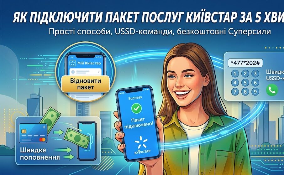Як підключити пакет послуг київстар за 5 хвилин