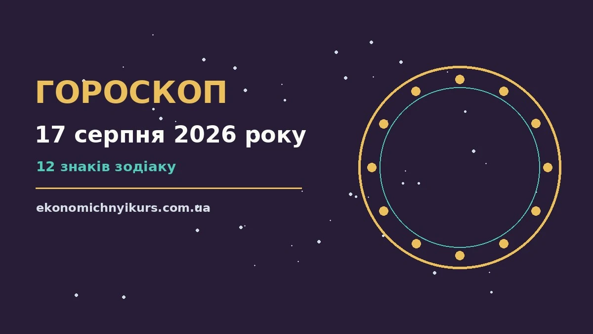 Гороскоп на 17 серпня 2026 року: можливості цього дня про настрій, справи та гроші