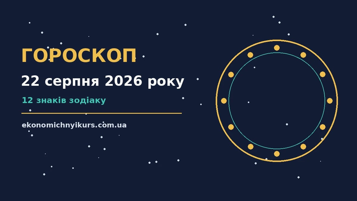 Гороскоп на 22 серпня 2026 року: можливості цього дня про настрій, справи та гроші