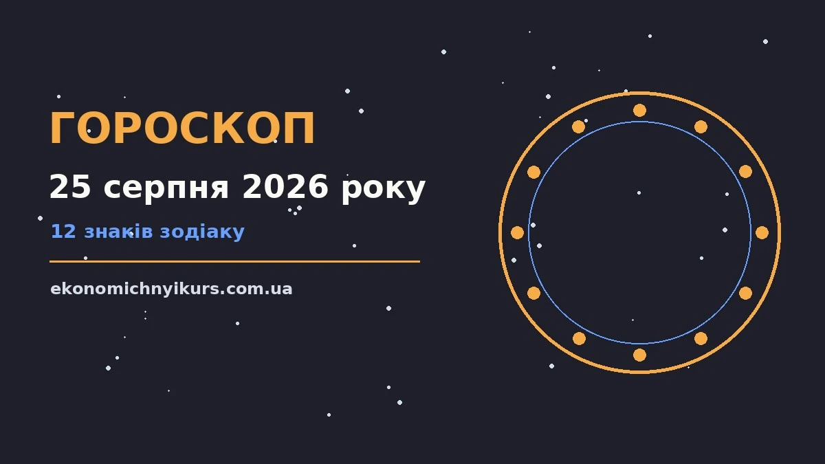 Гороскоп на 25 серпня 2026 року: можливості цього дня про настрій, справи та гроші