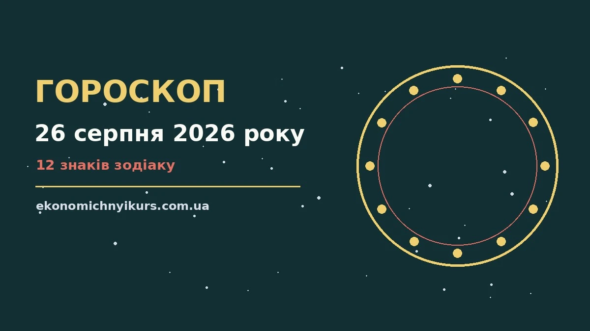 Гороскоп на 26 серпня 2026 року: можливості цього дня про настрій, справи та гроші