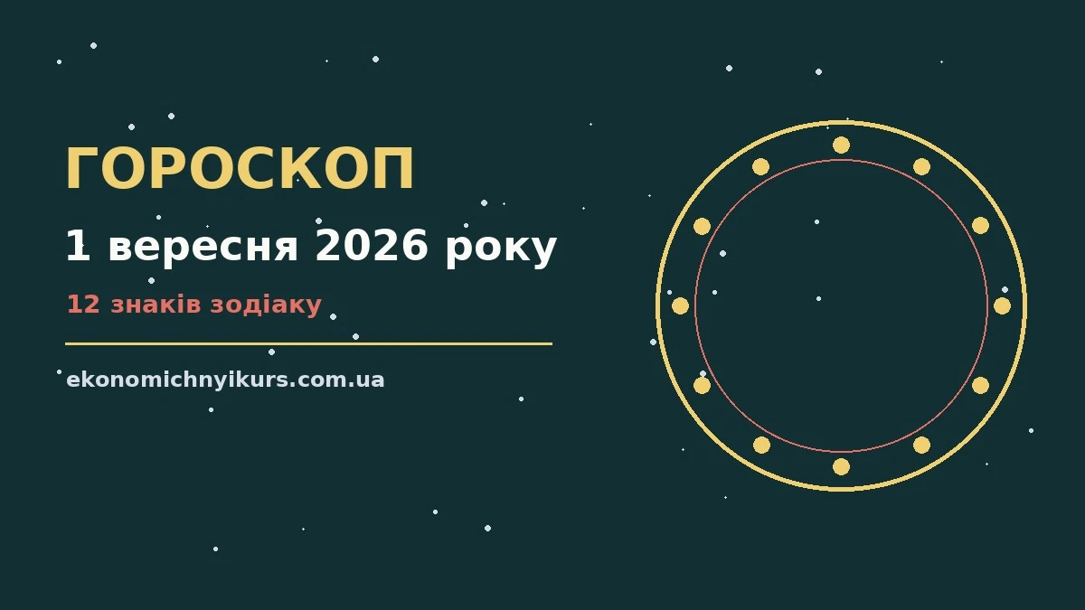 Гороскоп на 1 вересня 2026 року: можливості цього дня про настрій, справи та гроші