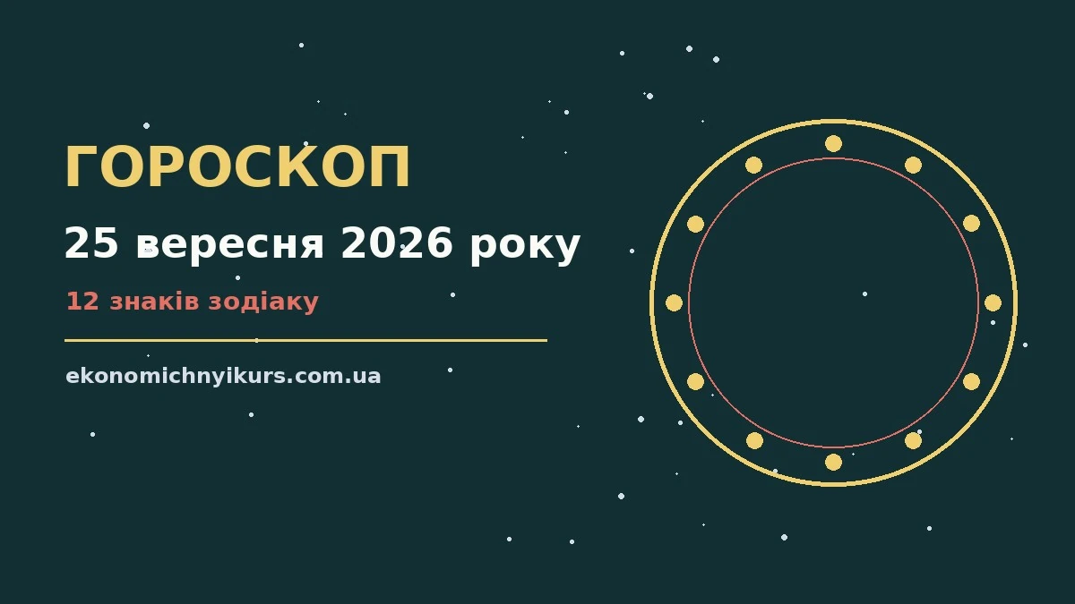 Гороскоп на 25 вересня 2026 року: можливості цього дня про настрій, справи та гроші