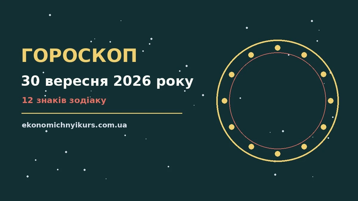 Гороскоп на 30 вересня 2026 року: можливості цього дня про настрій, справи та гроші